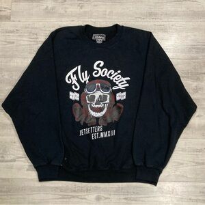 Gildan Fly Society Hoodless Sweatshirt - Size Large